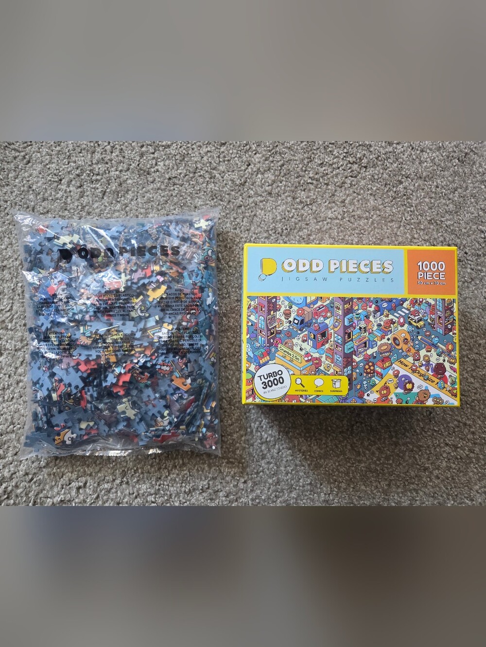 Odd Pieces Jigsaw Puzzle Turbo 3000- 1000pc - Open Box But Puzzle Still Sealed